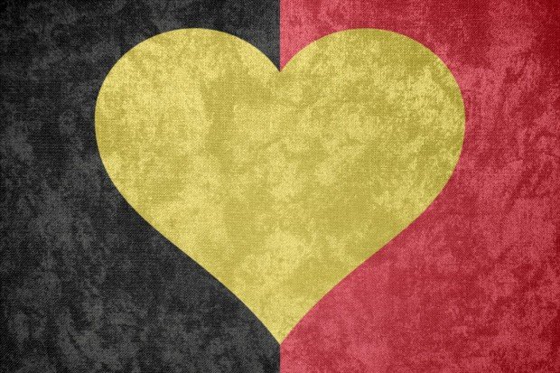 K. of Belgium, Grunge Heart, Belgium Flag